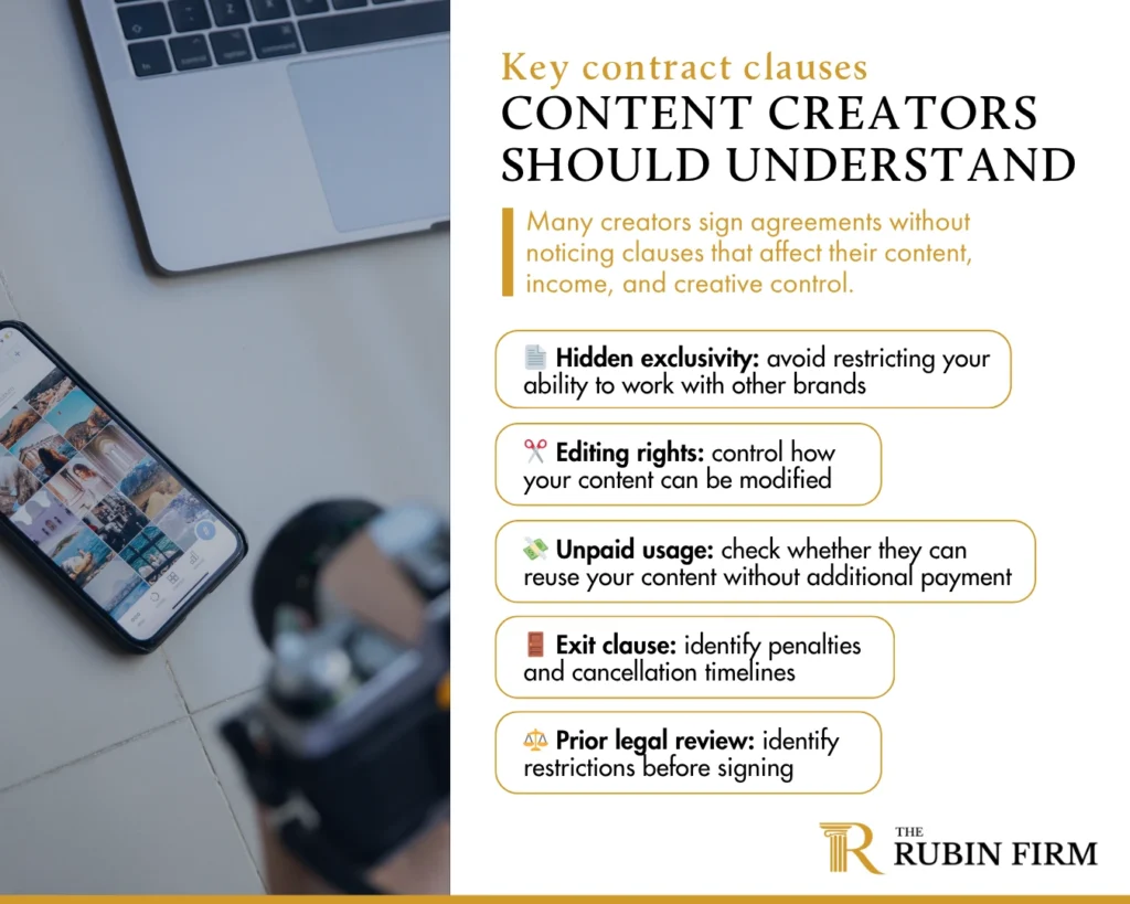 key contract clauses content creators should understand]